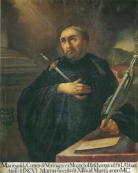 Retrato de una serie de 48 retratos de abades en la Capilla de la Virgen de la iglesia del monasterio de Isny